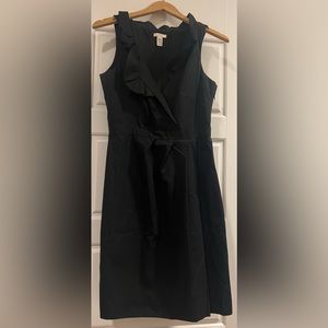 J. Crew Ruffle V-Neck Side Pleated Suit Dress